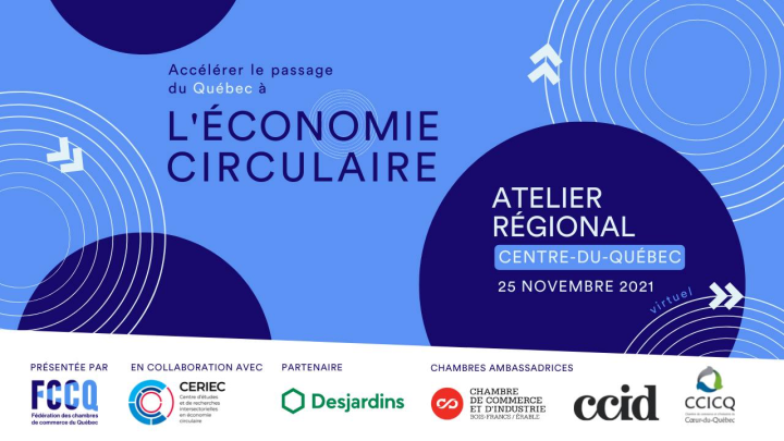 Participez à la Tournée sur l'économie circulaire au Centre-du-Québec, le 25 novembre.