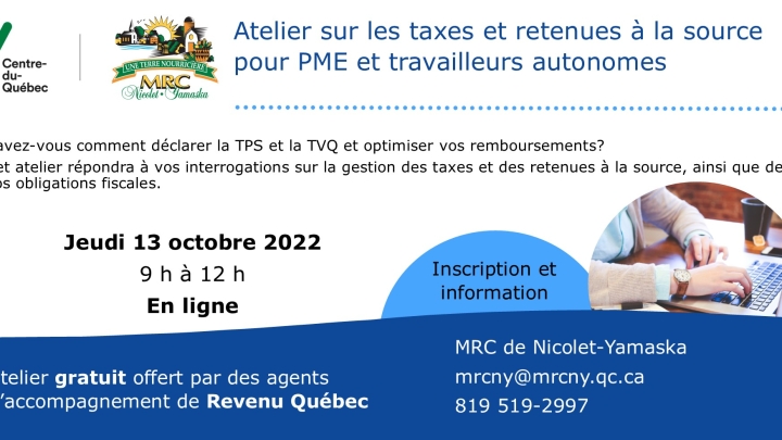 Atelier en ligne pour travailleurs autonomes et PME