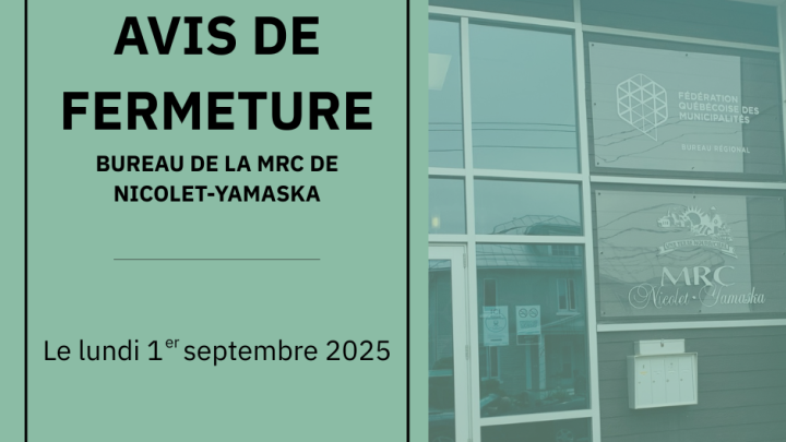 Avis de fermeture : 1er septembre 2025