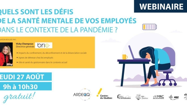 WEBINAIRE - Quels sont les défis de la santé mentale de vos employés dans le contexte de la pandémie ?