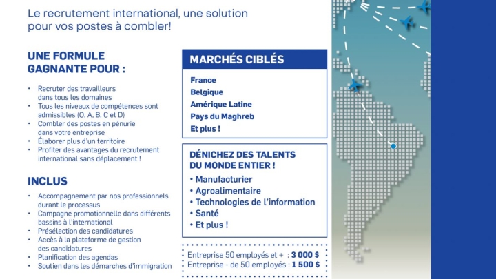 Mission de recrutement en ligne - Journées Québec MONDE : du 14 au 25 février 2022 