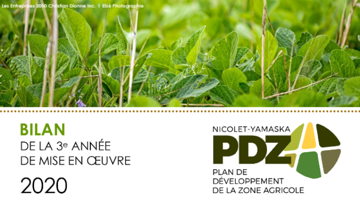 Bilan annuel 2020 du PDZA Nicolet-Yamaska