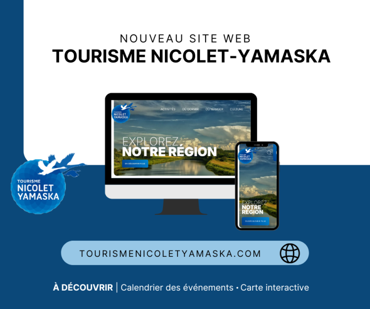 Tourisme Nicolet-Yamaska lance son tout nouveau site web et donne le coup d'envoi à la saison touristique 2025 !