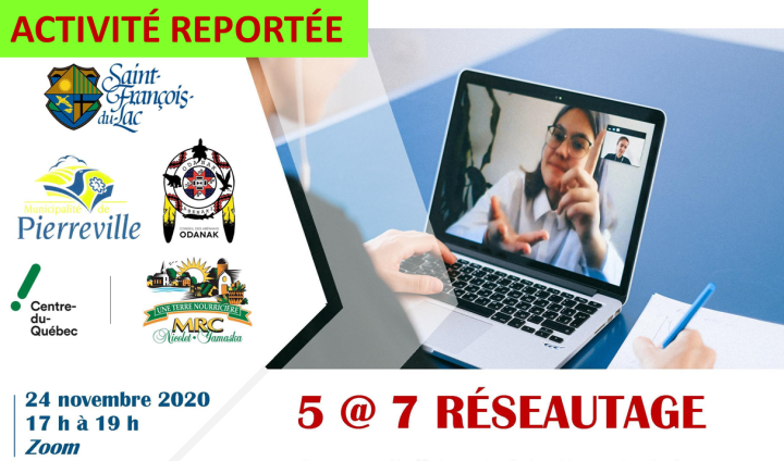 AVIS DE REPORT de l'activité 5 à 7 réseautage