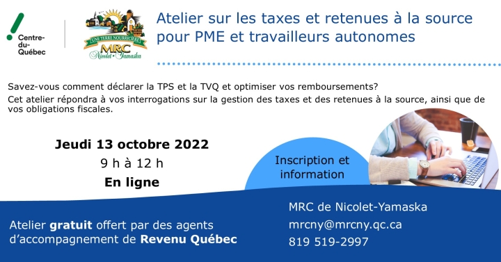 Atelier en ligne pour travailleurs autonomes et PME