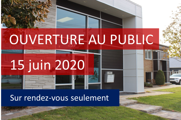 AVIS d'ouverture au public