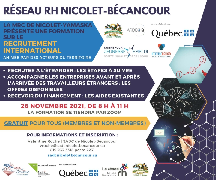 Réseau RH: Formation pour les entreprises le 26 novembre 2021
